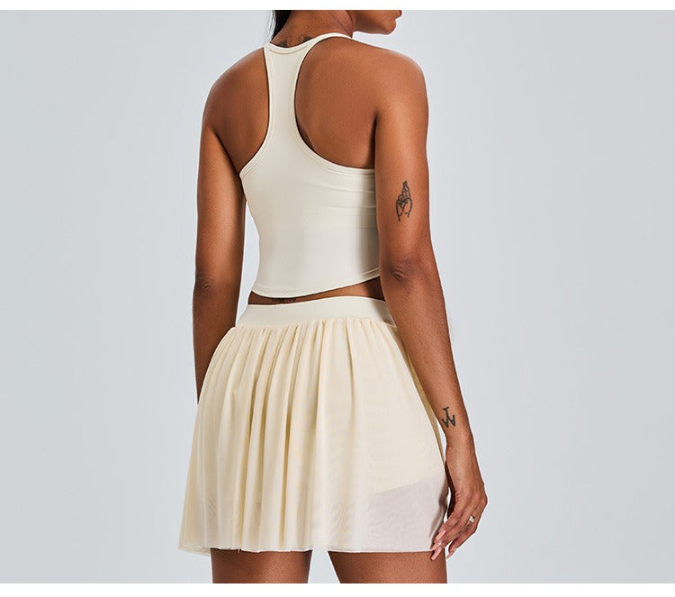 Sapphira Crop Top & Skort Set