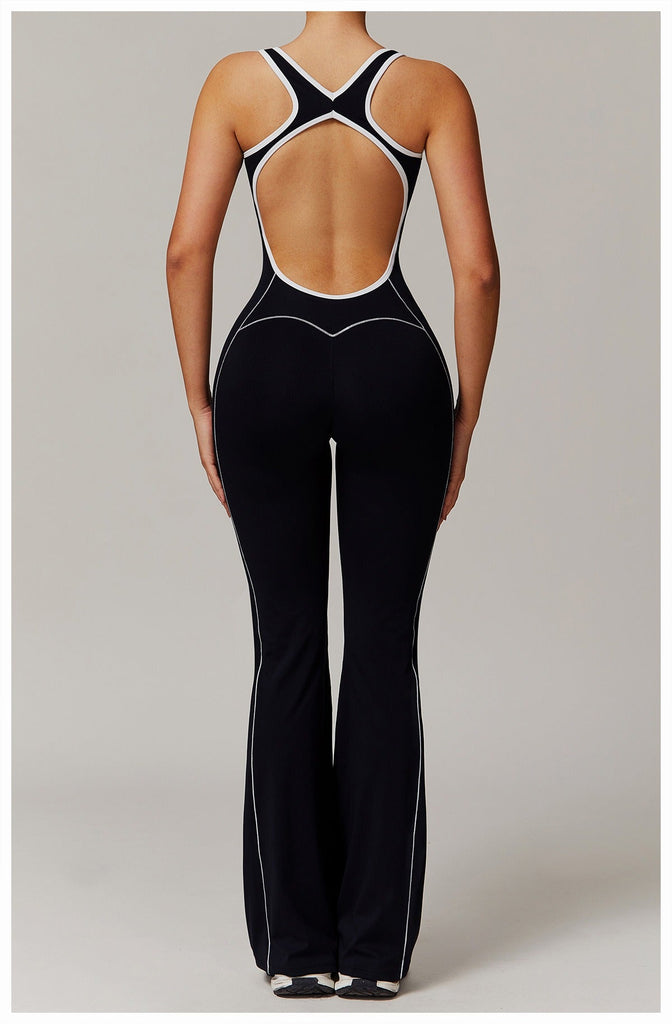 Martha Contrast Flared Jumpsuit