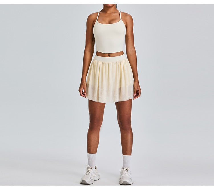 Sapphira Crop Top & Skort Set