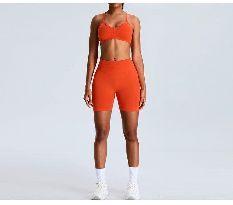 Shay Bra Top & Shorts Set Orange