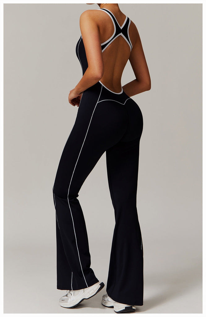 Martha Contrast Flared Jumpsuit