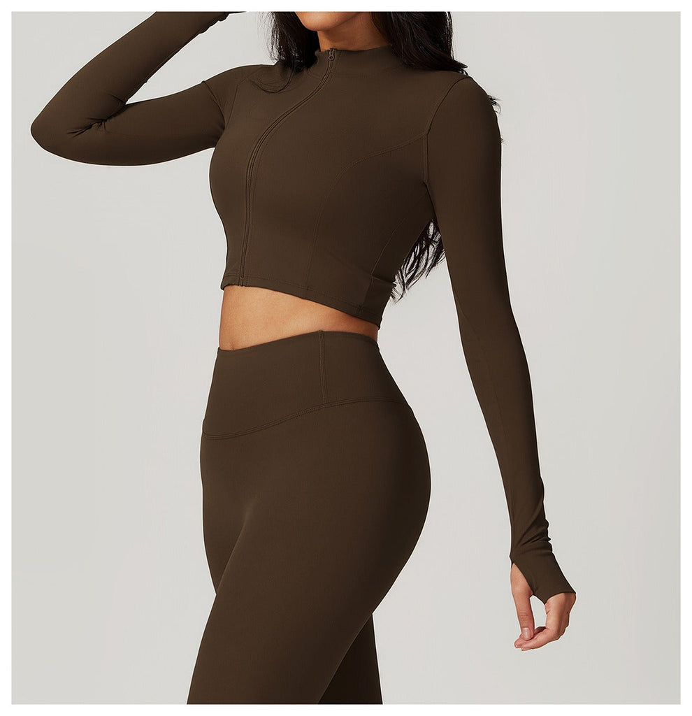 Thea Zip Longsleeve Top