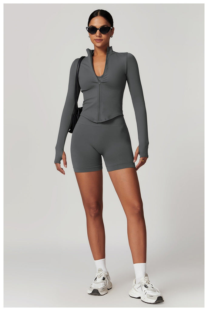Blake Longsleeve Zip Top & Shorts Set