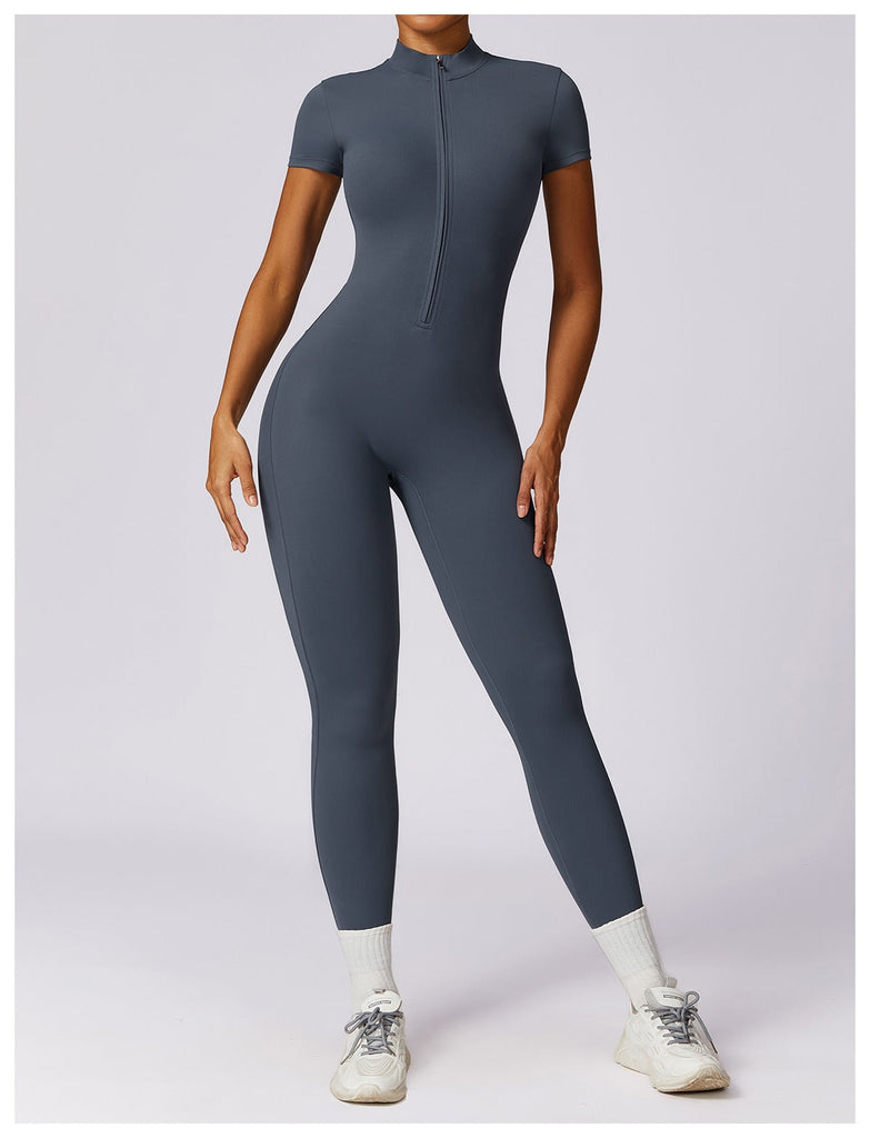 Super Sculpt Short Sleeve Jumpsuit (size down) Denim