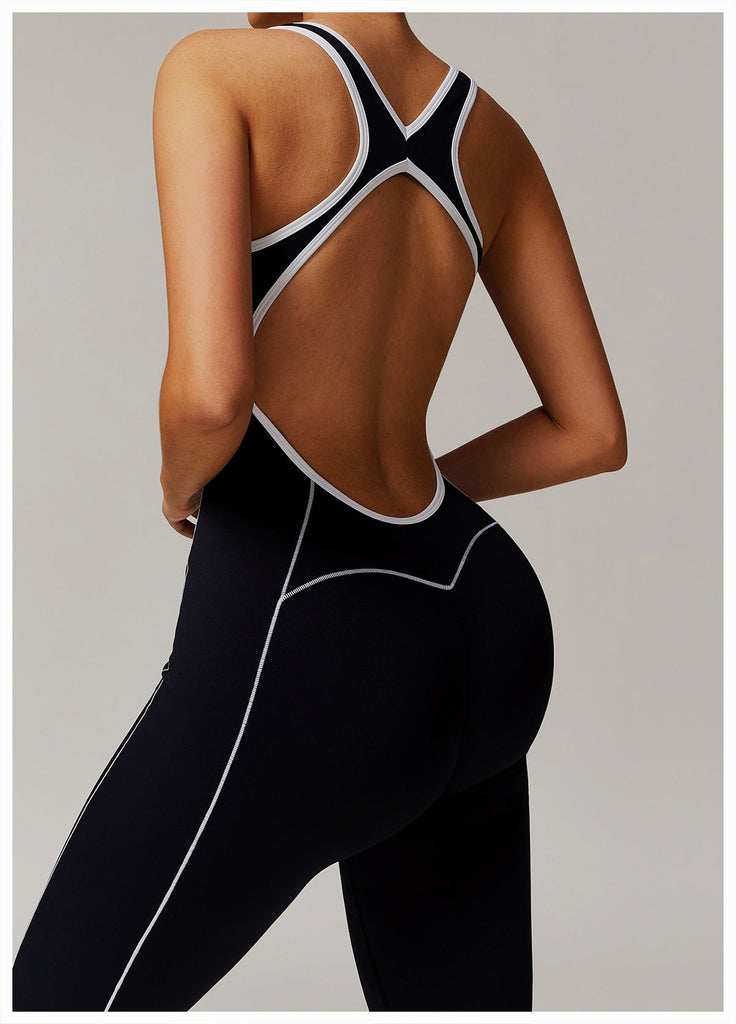 Martha Contrast Flared Jumpsuit