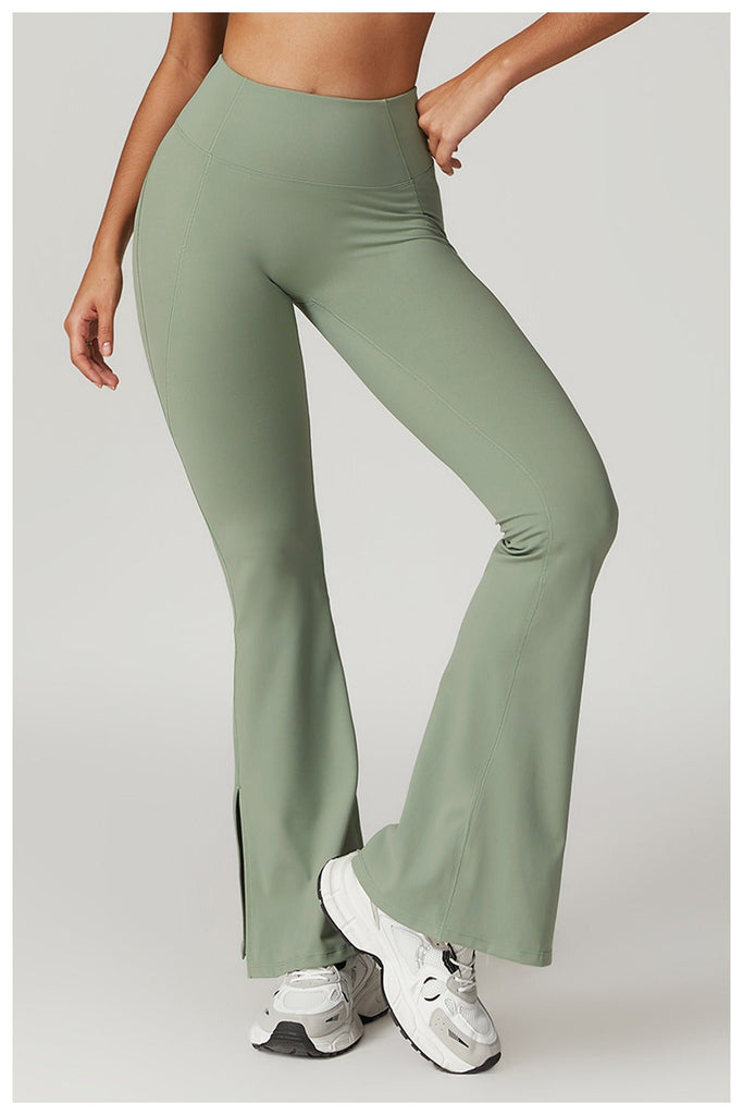 Mira Flared Slit Bottoms Sage