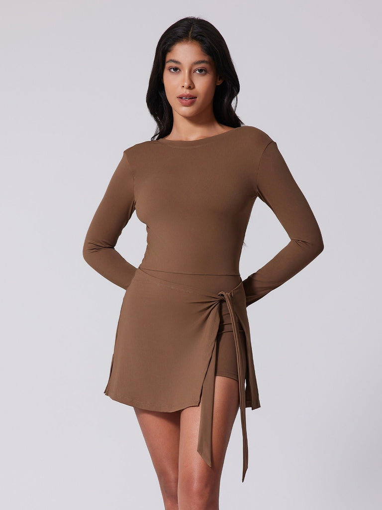 Elise Longsleeve Bow Skort Dress