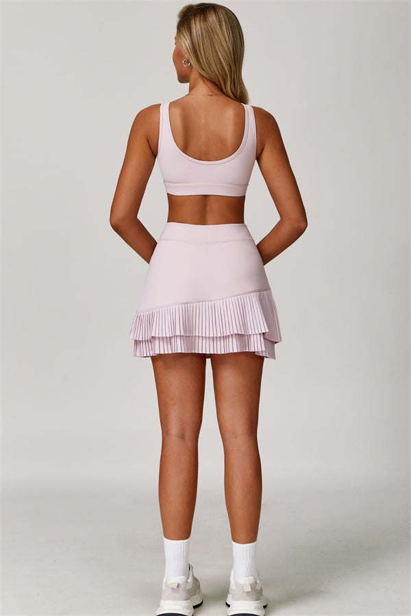 The Lavish Sports Bra Tennis Skirt 2-Piece Set