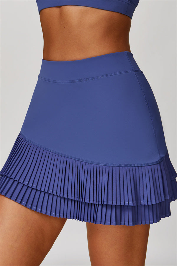 The Lavish Cut-out Crop Top Tennis Skirt 2-Piece Set