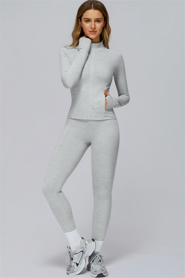 The Radiance Jacket Sports Bra Leggings 3-Piece Set