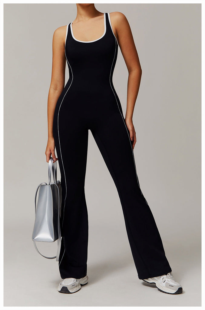 Martha Contrast Flared Jumpsuit