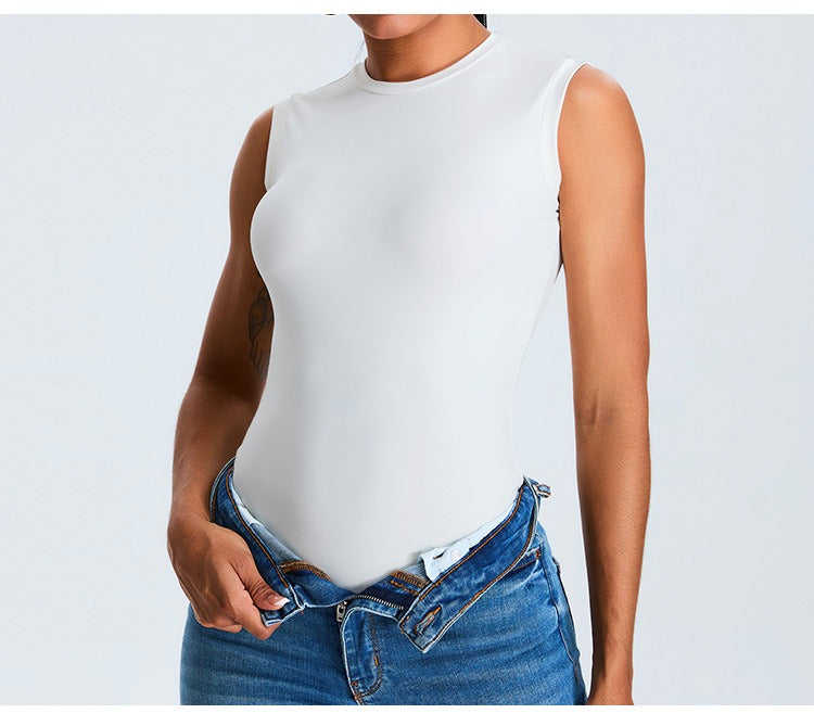 Carly Sleeveless Top White