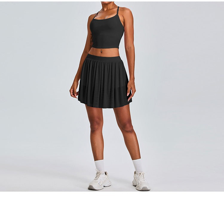 Sapphira Crop Top & Skort Set
