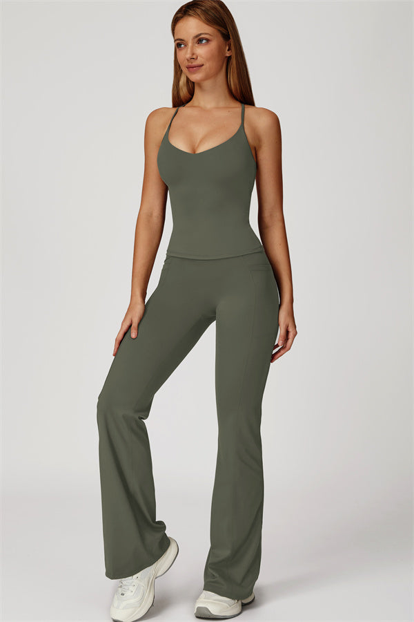 The Propel Crop Top Flared Leggings 2-Piece Set