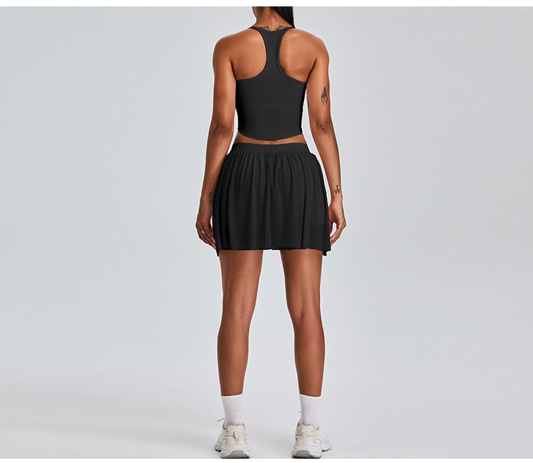 Sapphira Crop Top & Skort Set