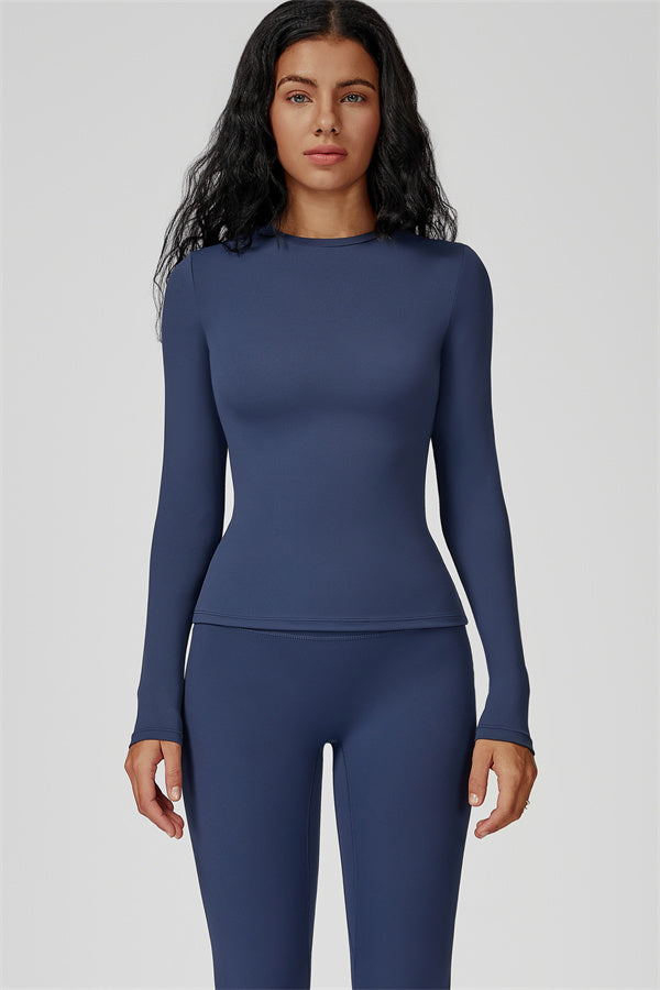 The Oasis Long Sleeve T-shirt Leggings 2-Piece Set Chambray