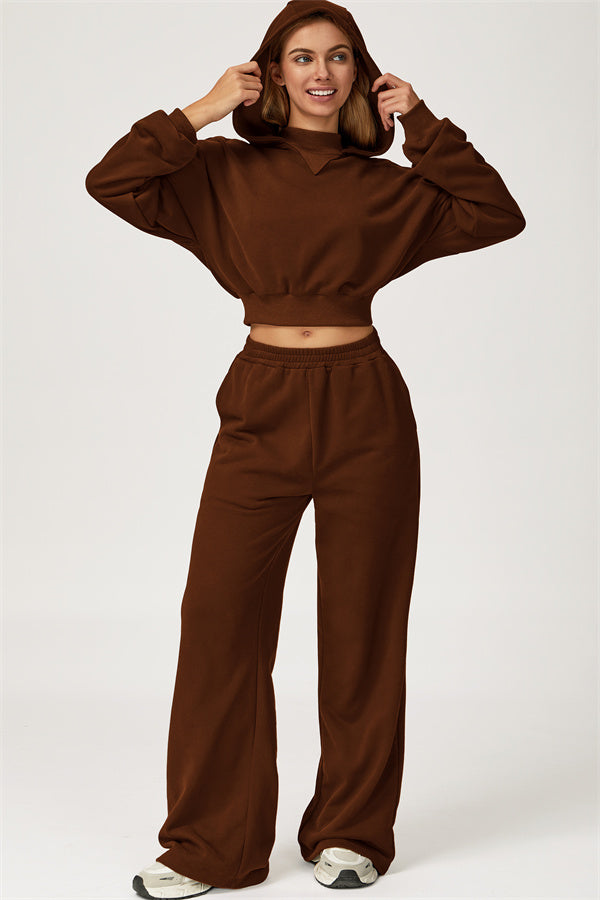 The Axis Crop Hoodie Pants 2-Piece Set