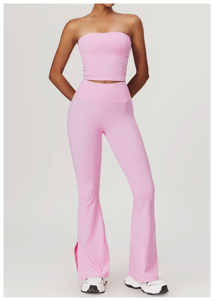 Celeste Panel Tube Top & Flared Set Pink