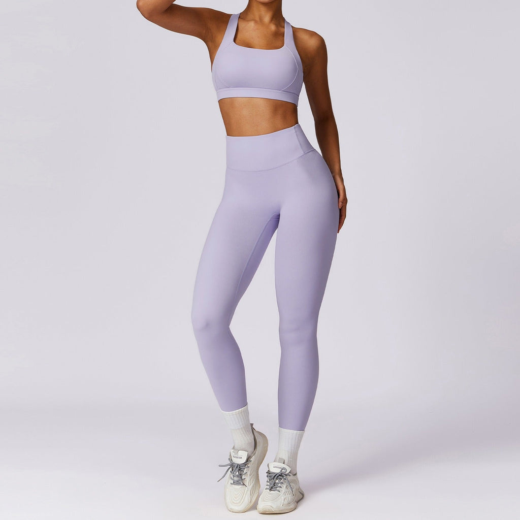 Thea Bra Top & Leggings Set Purple