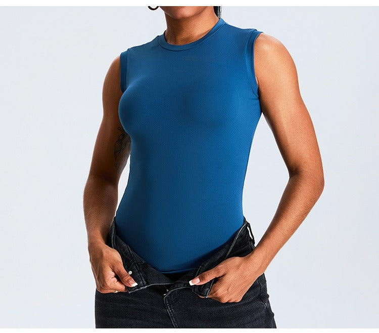 Carly Sleeveless Top Titanium blue