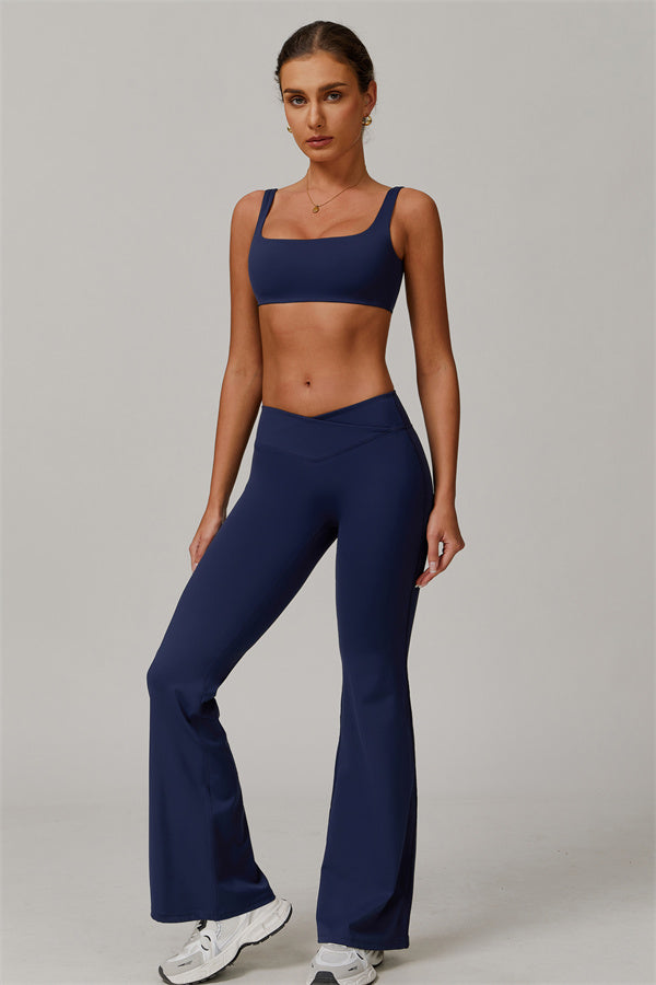 The Halo Sports Bra Flared Leggings 2-Piece Set