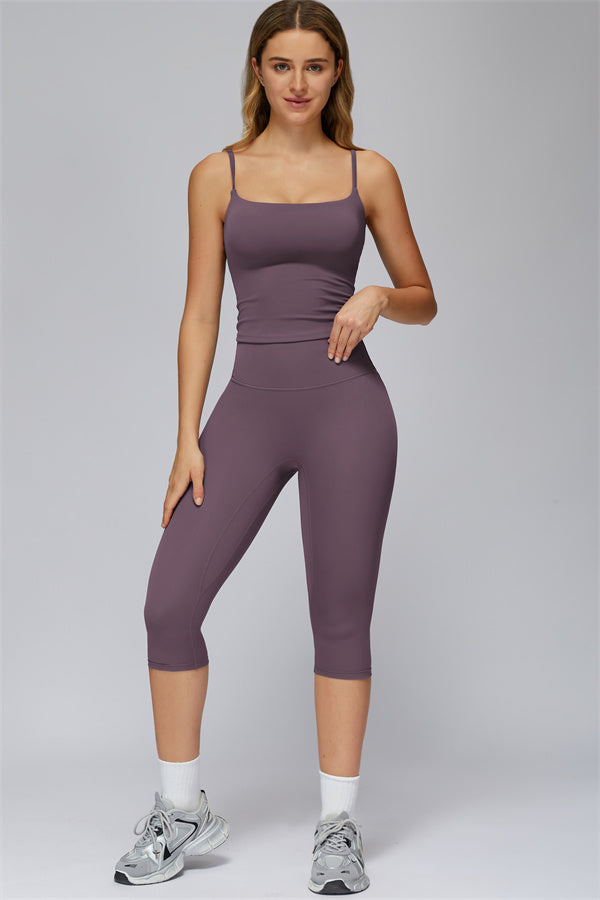The FlexCore Crop Tank Capri Leggings 2-Piece Set