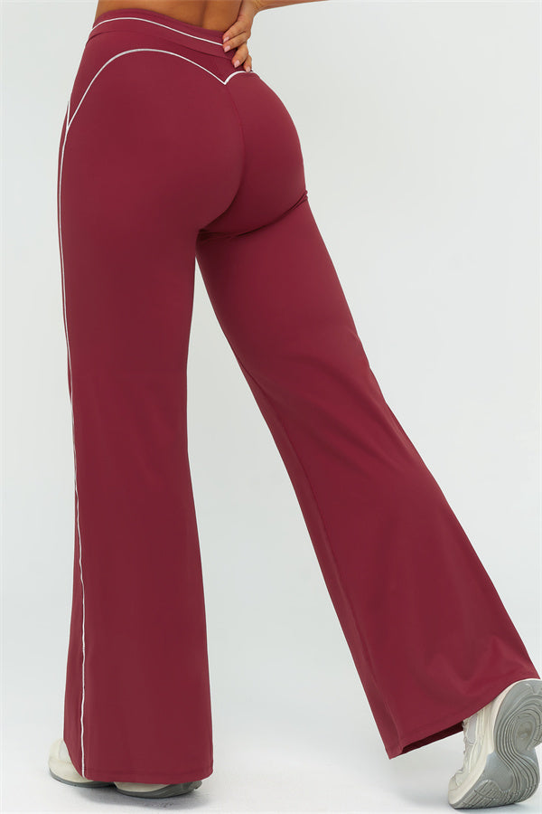 The Amara Flared Leggings Burgundy