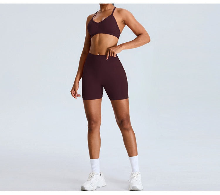 Willa Bra Top & Shorts Set Chocolate