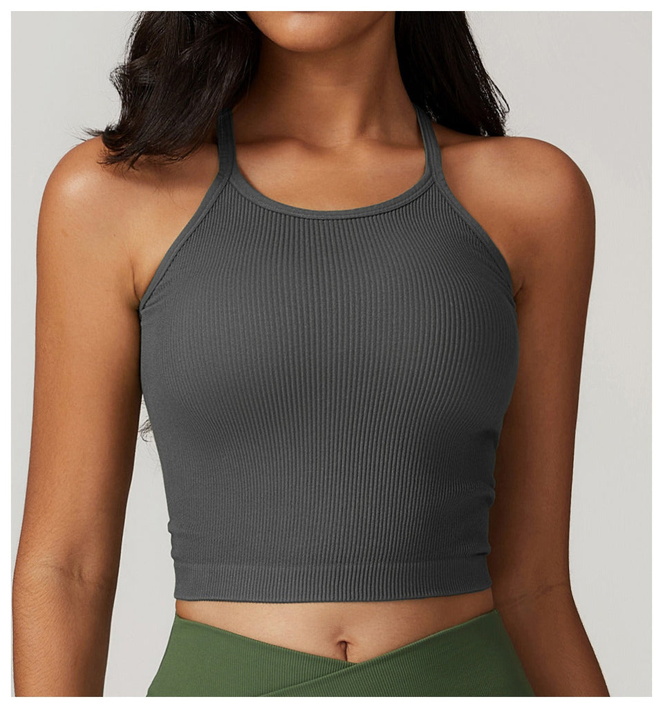 Etta Micro Ribbed Top Graphite