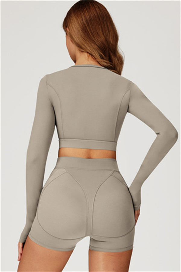 The Conquer Long Sleeve T-shirt Shorts 2-Piece Set