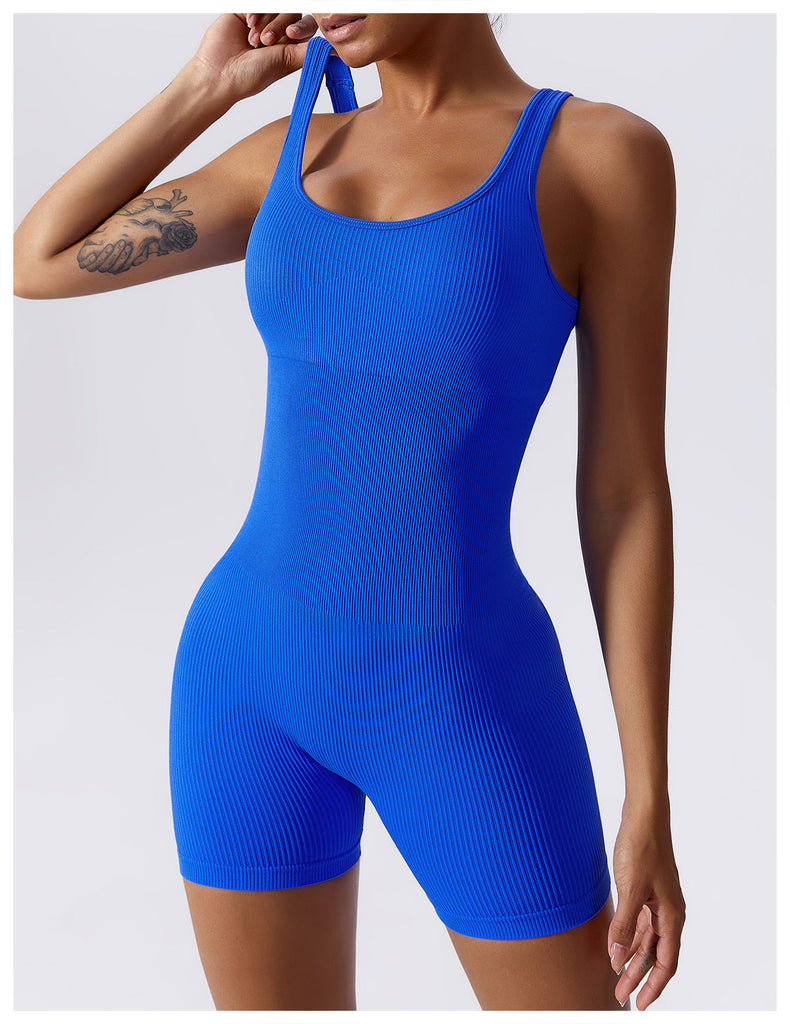 Snatched Tank Romper Royal blue