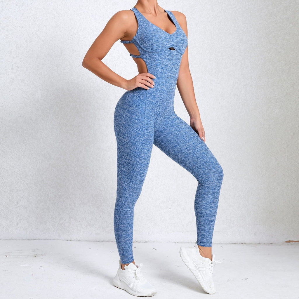 Double Cross Back Active Jumpsuit