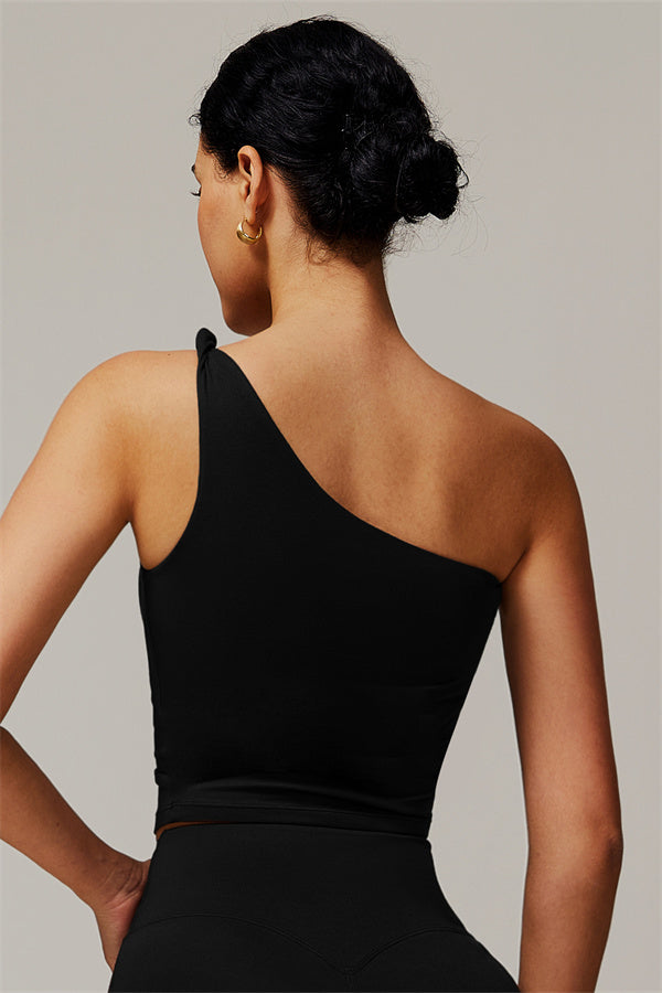 The Luxe One-Shoulder Crop Top