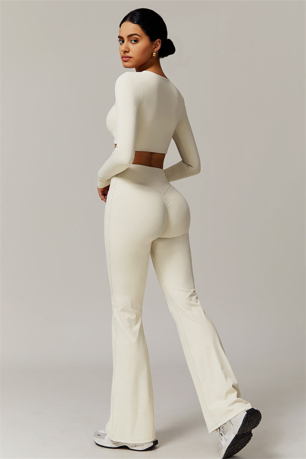 The Delicate Long Sleeve T-shirt Flared Leggings 2-Piece Set
