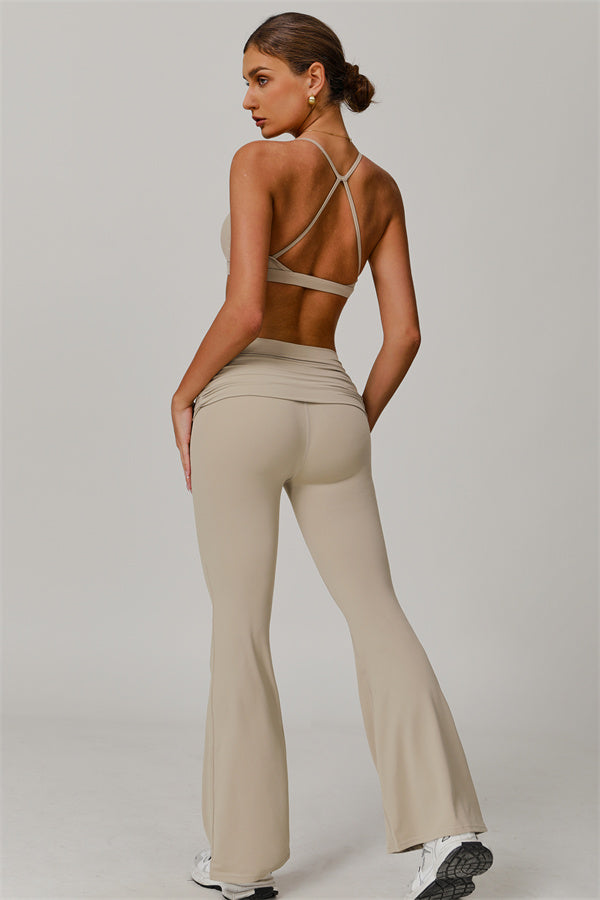 The Juno Star Sports Bra Flared Leggings 2-Piece Set
