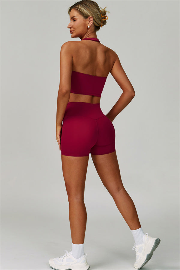 The Seraphine Halter Crop Top Shorts 2-Piece Set