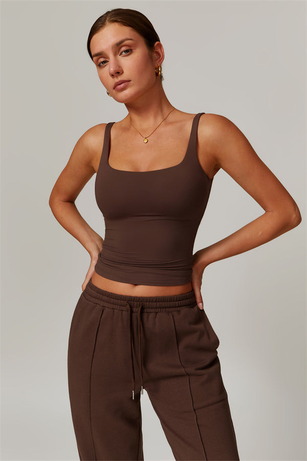 The Motion Tank Top Sweatpants 2-Piece Set Taupe