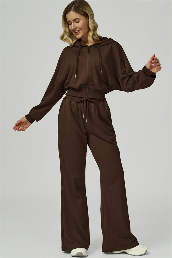 The FlexFit Crop Hoodie Pants 2-Piece Set