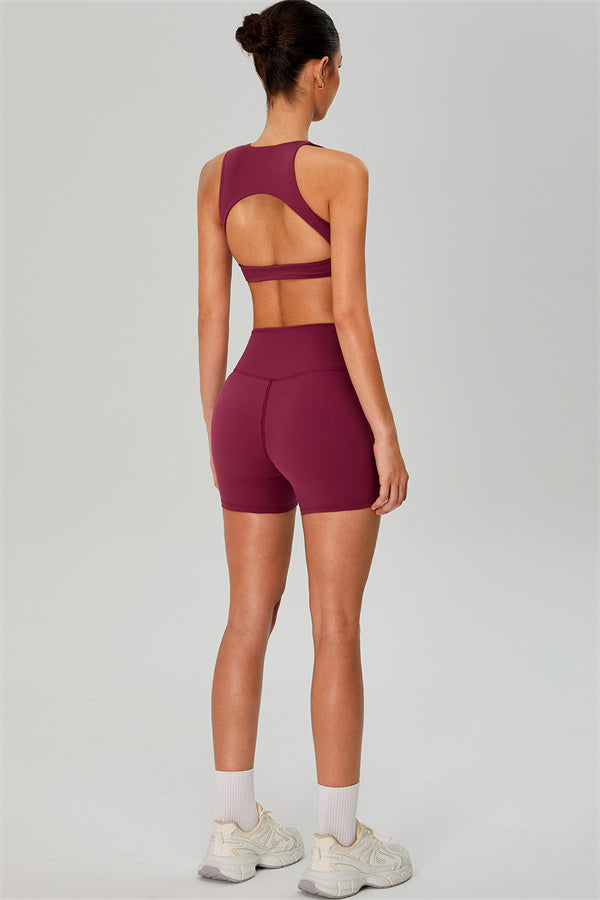 The Jewel Crop Top Crossover Shorts 2-Piece Set