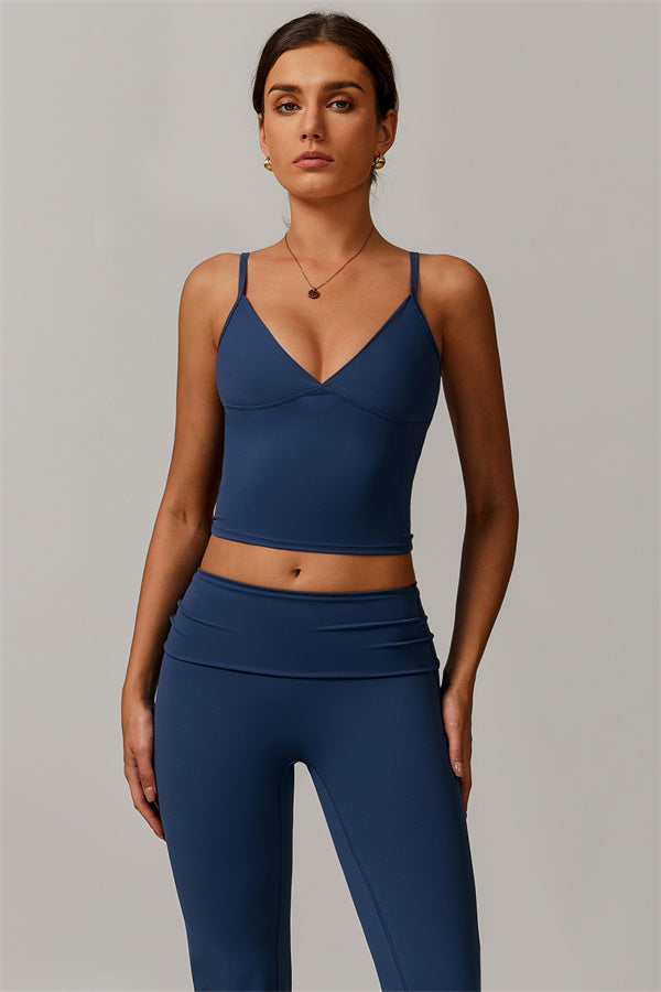 The Vigor Tank Top Flared Leggings 2-Piece Set Cobalt