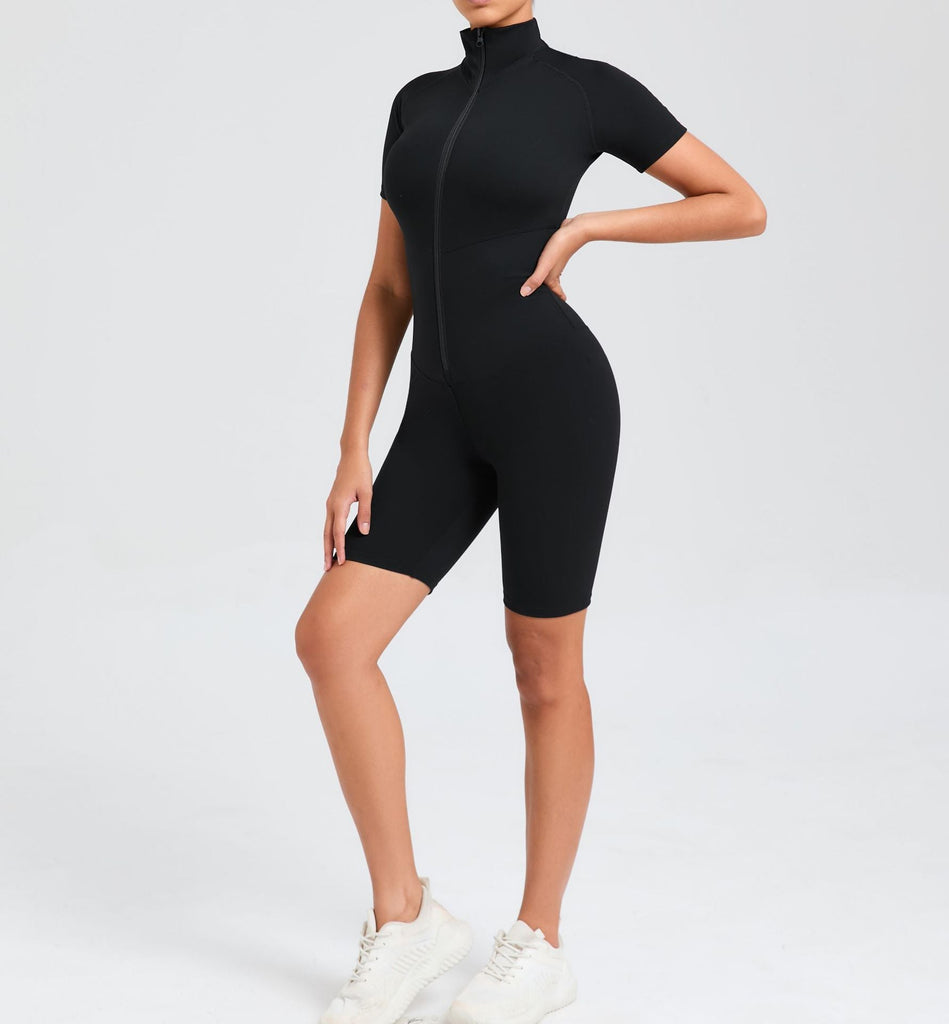 Core T-Sleeve Zip Romper