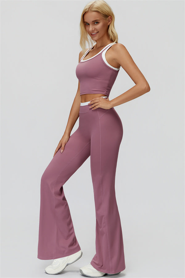 The Canyon Crop Tank Flared Leggings 2-Piece Set
