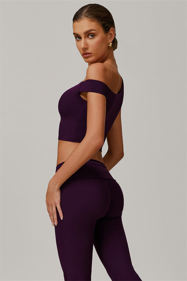 The Pearl Crop Top Flared Leggings 2-Piece Set