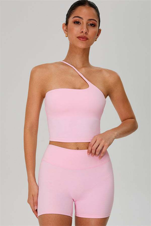 The Jewel One-Shoulder Crop Top Shorts 2-Piece Set