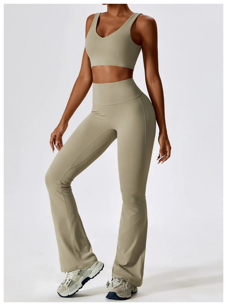 Daisy V Crop Top & Flared Set