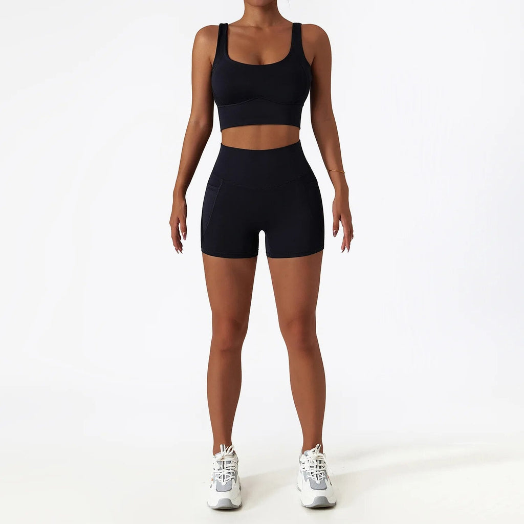 Lydia Tank Top & Shorts Set Black
