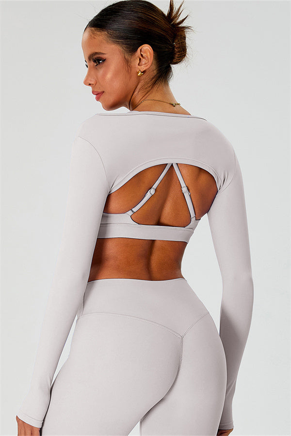 The Ember Sports Bra Crop Top Shorts 3-Piece Set