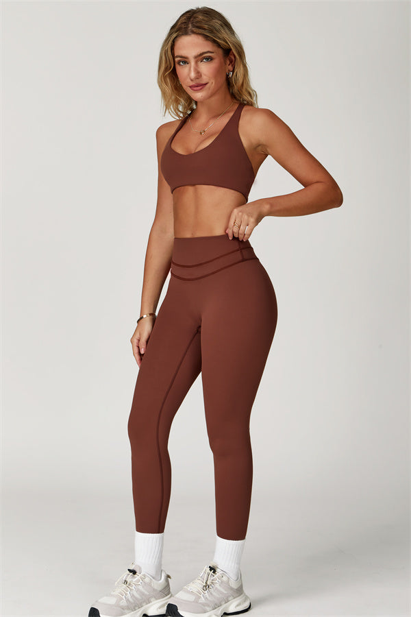 The Boost Crossback Sports Bra Enigma Leggings 2-Piece Set
