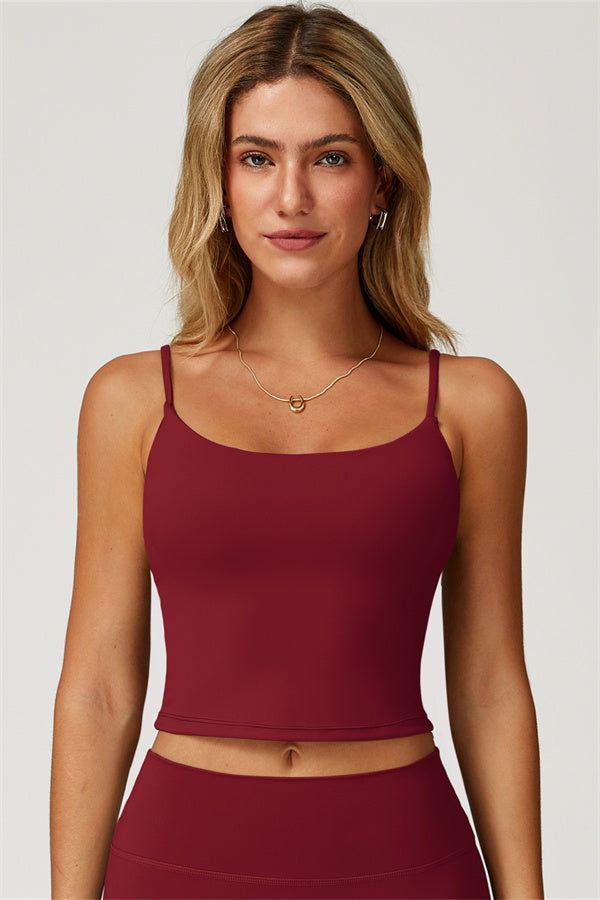 The Agile Crop Top Burgundy