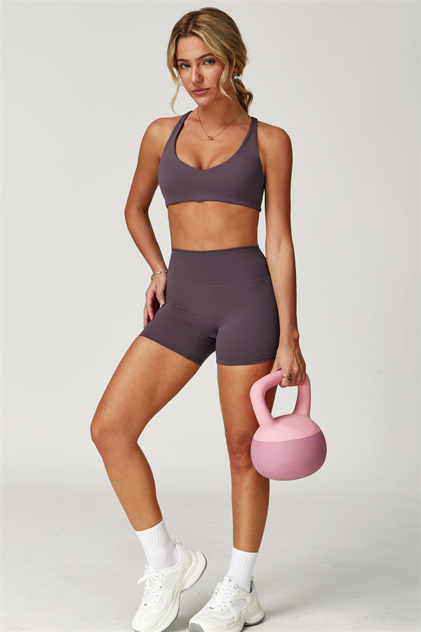 The Boost Crossback Sports Bra Isabella Shorts 2-Piece Set